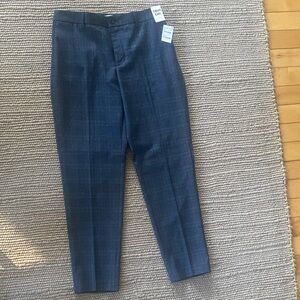 Blue Plaid Men's Dress Pants